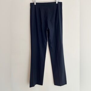 ESCADA Summer Weight Wool Blend Flat Front Straight Leg Tamy Pants Navy Blue